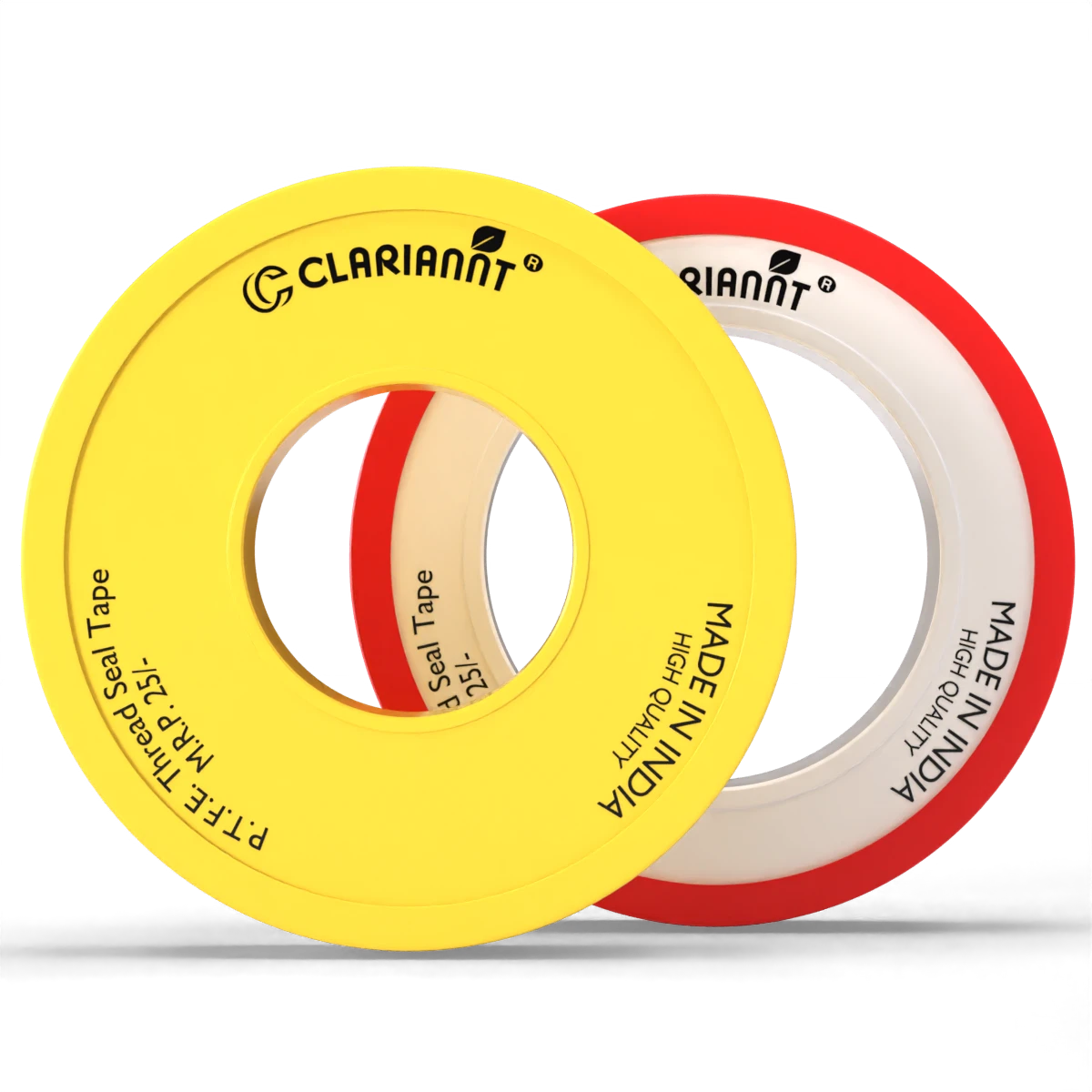 Roll of Teflon tape with red and yellow body options