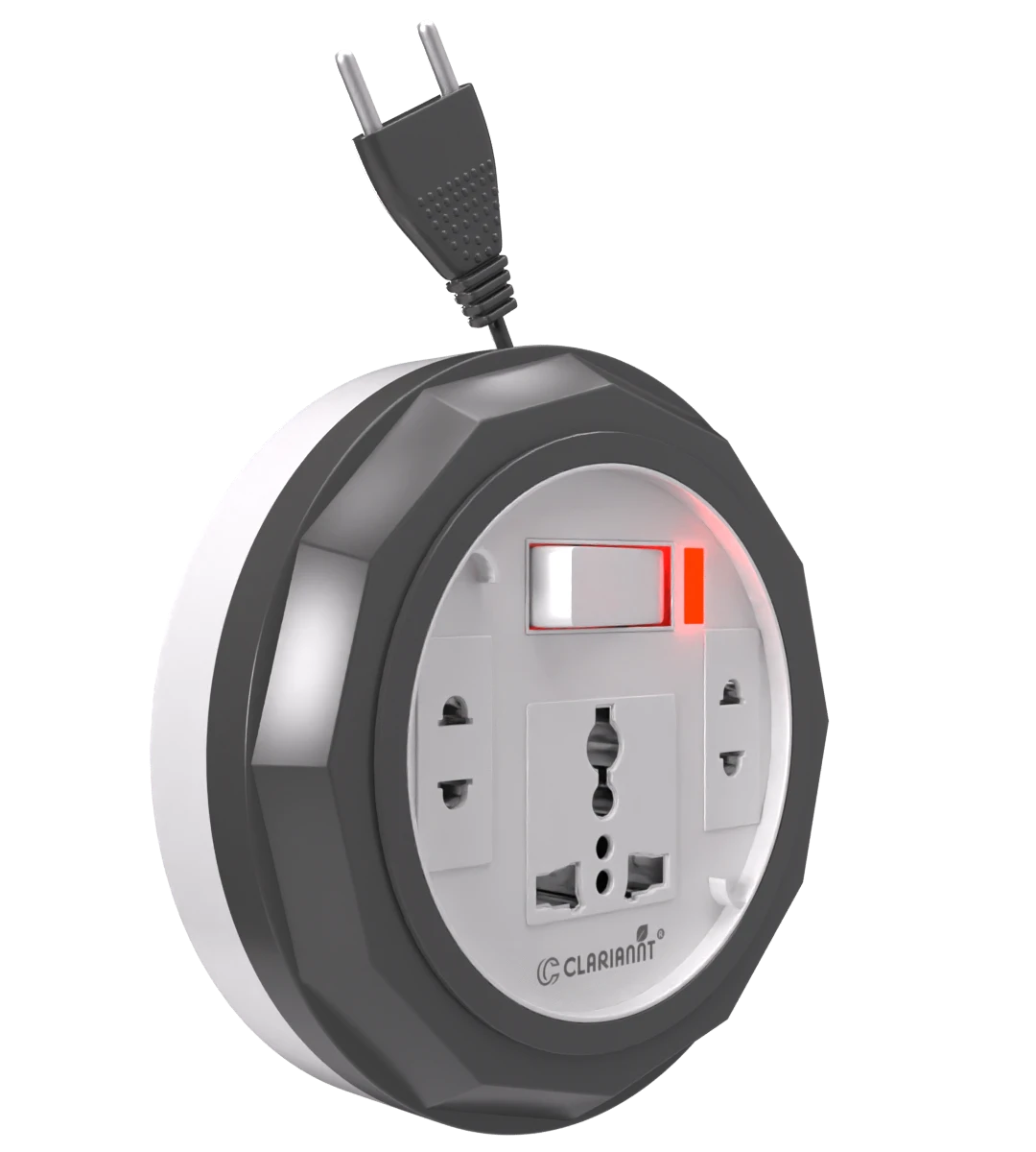 Clariannt 2 Pin 4 Yards International Pin Compact Design And Durable Switch Pluto Power Extension Board Bright LED Indicator View