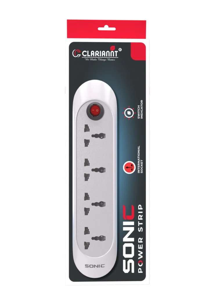 Clariannt Sonic Power Extension Board With Corrugated Packaging Box Spin