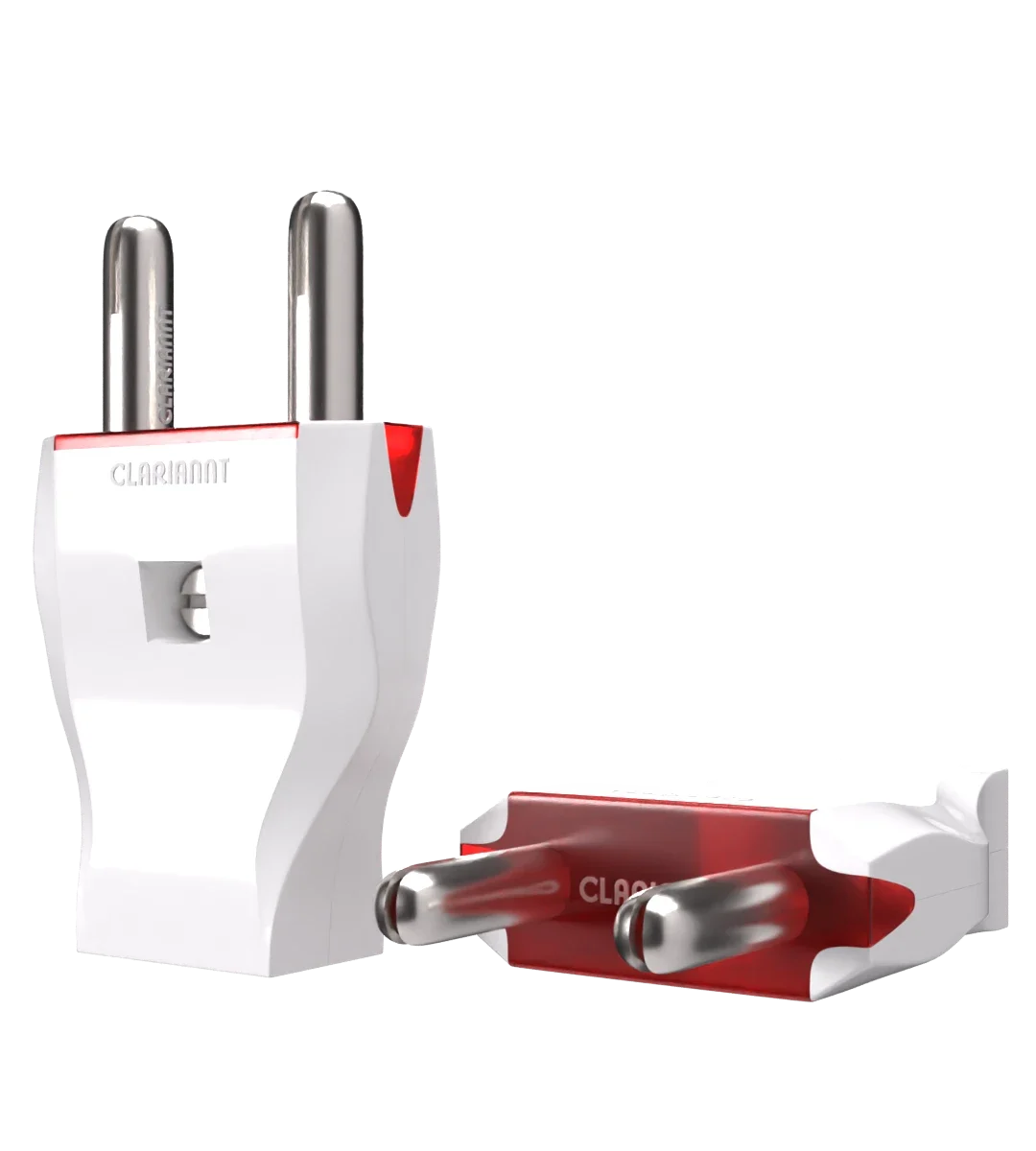 Clariannt 2 Pin Plug Male Female With Brass Terminals And 3 Parts PVC Body