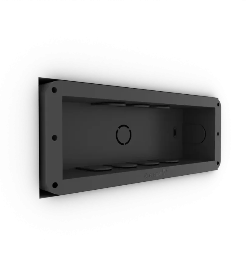 Clariannt PVC Conceal Box: Unrivaled Concealment, Supreme Quality A photograph showcasing Clariannt's PVC Conceal Box, exemplifying supreme quality and versatility, seamlessly concealing electrical wiring within walls.